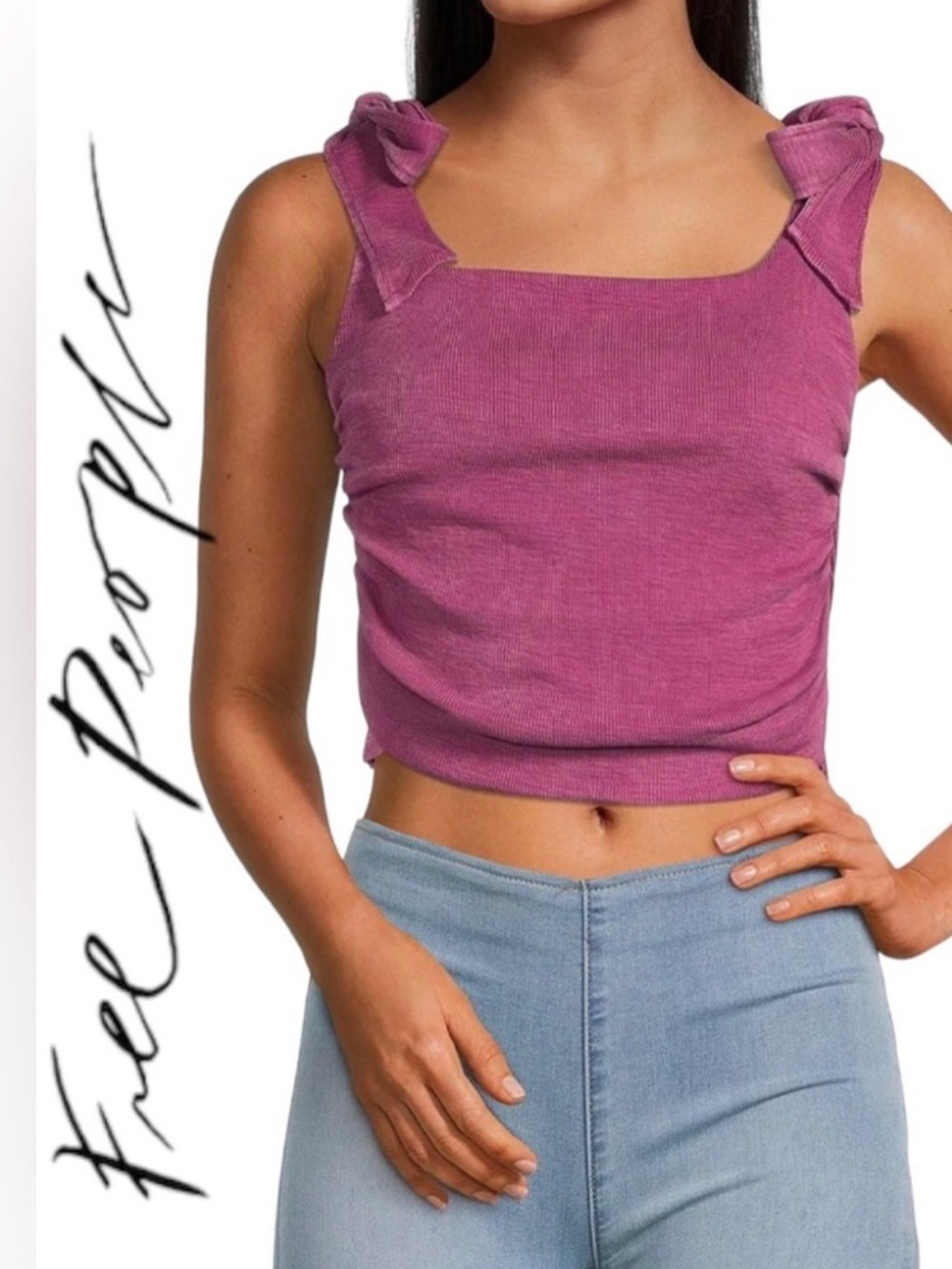 NEW Free People Boulevard Tie-Strap Tank Top Guava